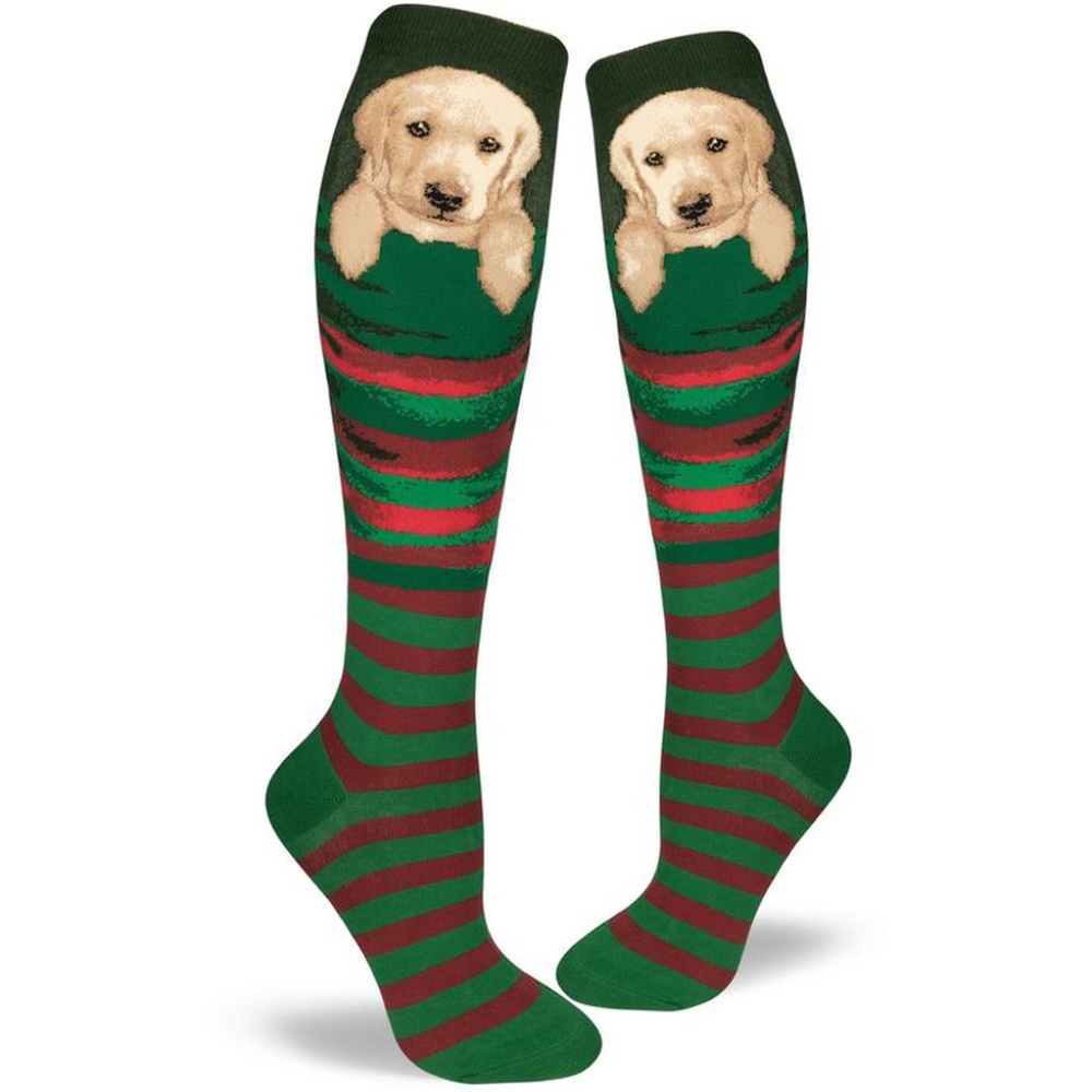 Stocking Pupper Knee High Christmas Socks